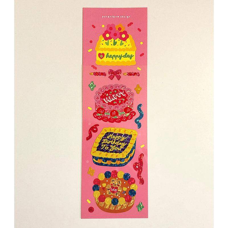 Pureureumdesign x 10x10 - The First Cake You Want to Receive Hologram Sticker - Pureureumdesign - Accesories - Harumio