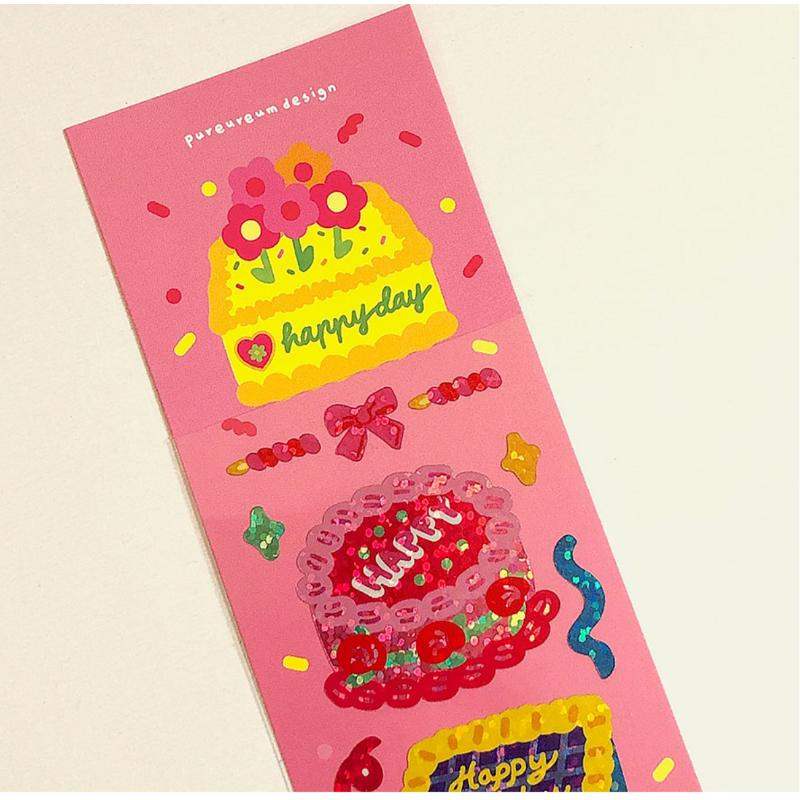 Pureureumdesign x 10x10 - The First Cake You Want to Receive Hologram Sticker - Pureureumdesign - Accesories - Harumio
