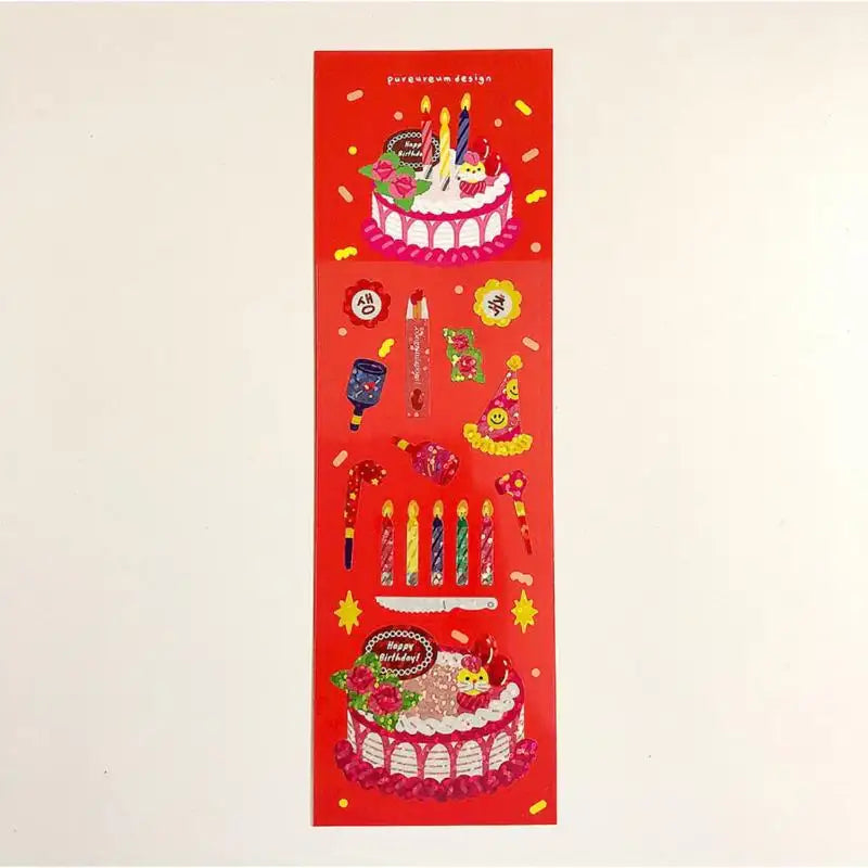 Pureureumdesign x 10x10 - Childhood Birthday Party Hologram Sticker - Pureureumdesign - Accesories - Harumio