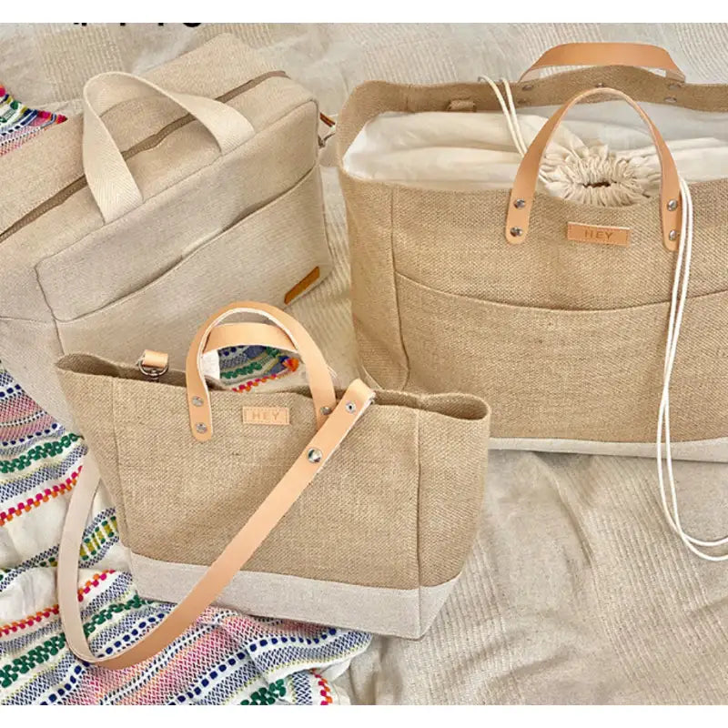 H.ey - Jute Campo Bag - H.ey - Accessories, Bag - Harumio H.ey - Jute Campo Bag - H.ey - Accessories, Bag - Harumio