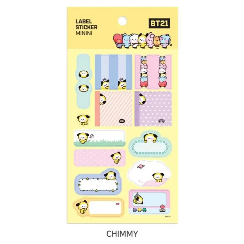 Monopoly x BT21 - Minini Label Sticker - Monopoly - Accessories - Harumio Monopoly x BT21 - Minini Label Sticker - Monopoly - Accessories - Harumio