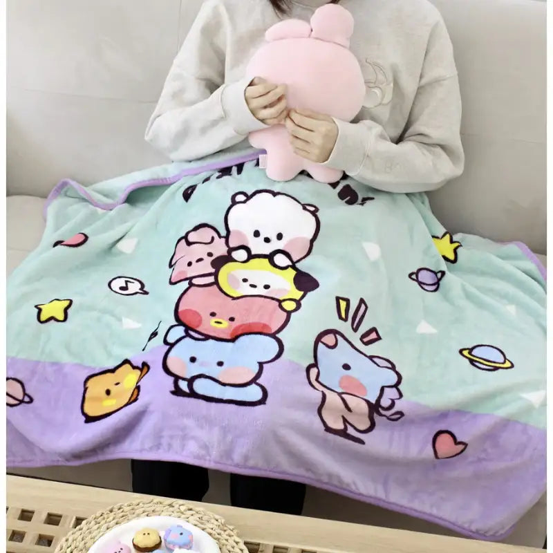 Monopoly x BT21 - Minini Blanket - Monopoly - Home & Living - Harumio Monopoly x BT21 - Minini Blanket - Monopoly - Home & Living - Harumio