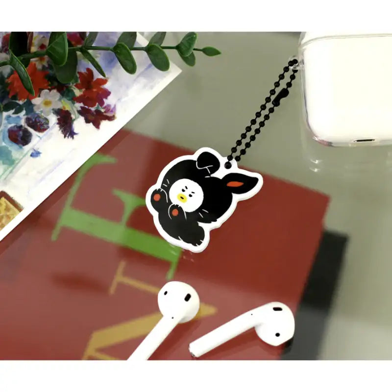 Monopoly x BT21 - Acrylic Simple Keyring - Black Rabbit - Monopoly - Accessories - Harumio Monopoly x BT21 - Acrylic Simple Keyring - Black Rabbit - Monopoly - Accessories - Harumio