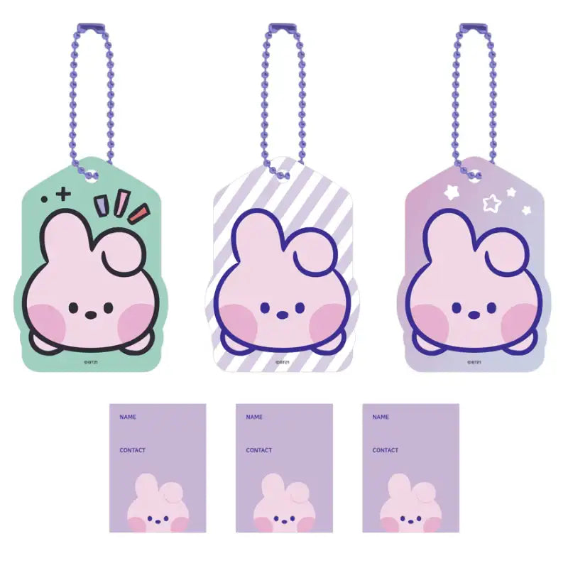 Monopoly x BT21 - Minini Name Tag Set - Monopoly - Accessories - Harumio Monopoly x BT21 - Minini Name Tag Set - Monopoly - Accessories - Harumio