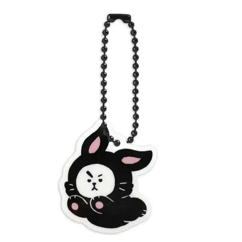 Monopoly x BT21 - Acrylic Simple Keyring - Black Rabbit - Monopoly - Accessories - Harumio Monopoly x BT21 - Acrylic Simple Keyring - Black Rabbit - Monopoly - Accessories - Harumio