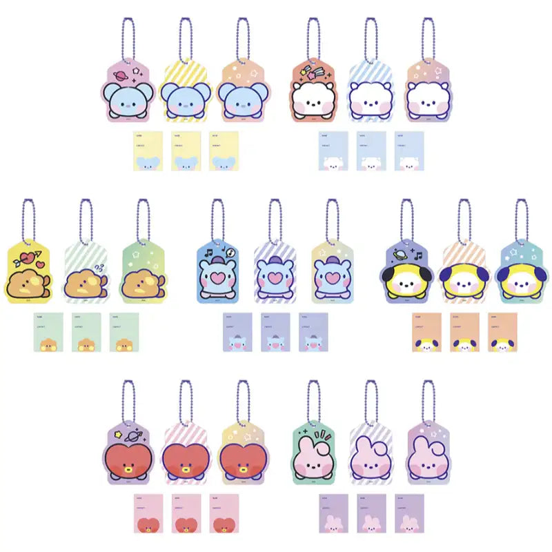 Monopoly x BT21 - Minini Name Tag Set - Monopoly - Accessories - Harumio Monopoly x BT21 - Minini Name Tag Set - Monopoly - Accessories - Harumio