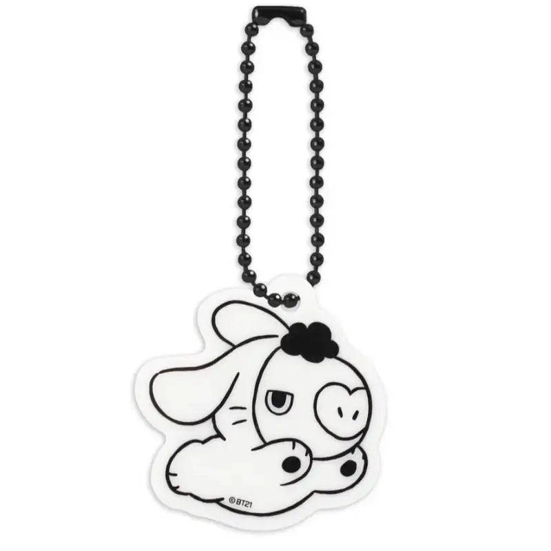 Monopoly x BT21 - Acrylic Simple Keyring - Black Rabbit - Monopoly - Accessories - Harumio Monopoly x BT21 - Acrylic Simple Keyring - Black Rabbit - Monopoly - Accessories - Harumio