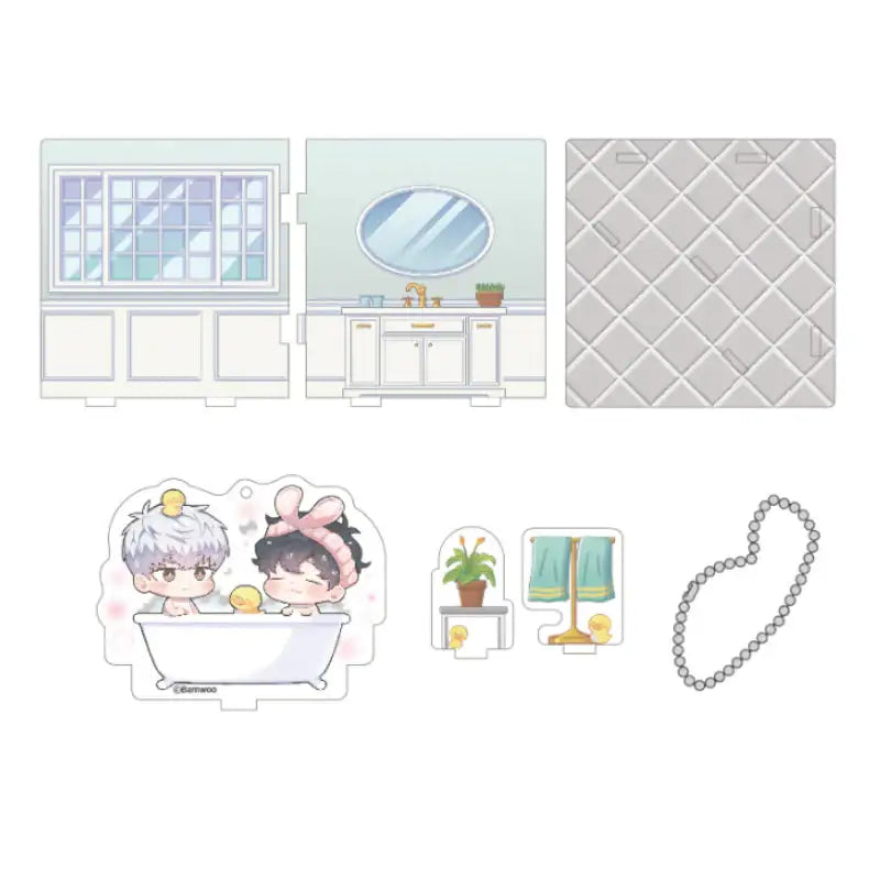 Cherry Blossoms After Winter - Bubble Bath Acrylic Stand - Webtoon Shop - Acrylic Stand - Harumio