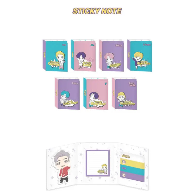 BTS - TinyTAN - Sticky Note - BTS TinyTAN - Stationary - Harumio