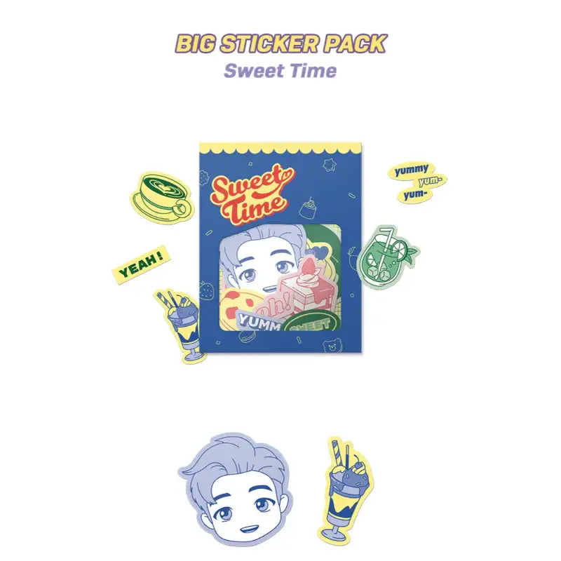 BTS - TinyTan - Sweet Time Big Sticker Pack - BTS - Accesories - Harumio