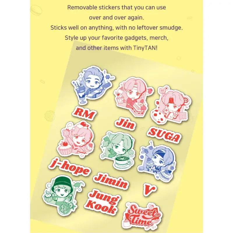 BTS - TinyTan - Sweet Time Removable Sticker - BTS - Accesories - Harumio BTS - TinyTan - Sweet Time Removable Sticker - BTS - Accesories - Harumio