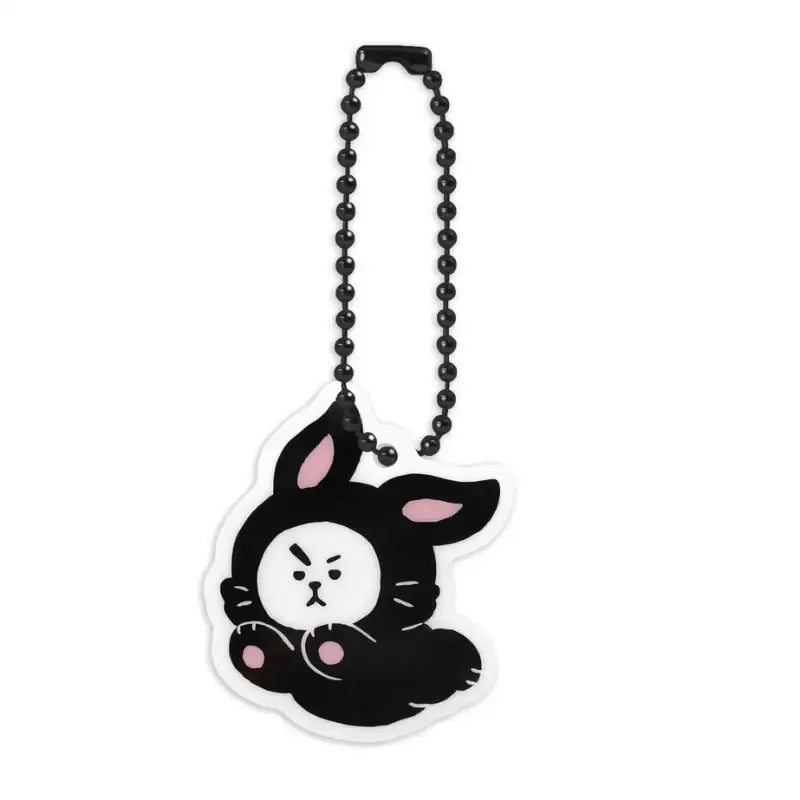 Monopoly x BT21 - Acrylic Simple Keyring - Black Rabbit - Monopoly - Accessories - Harumio Monopoly x BT21 - Acrylic Simple Keyring - Black Rabbit - Monopoly - Accessories - Harumio