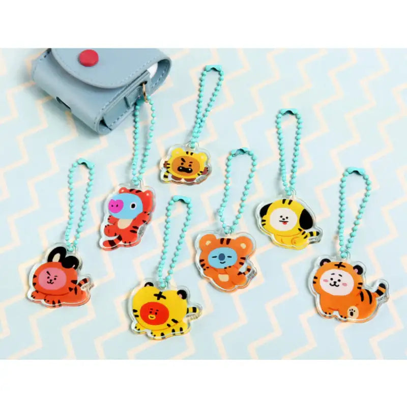 Monopoly X BT21 - Acrylic Simple Key Ring - Tiger - BT21 - Keyrings - Harumio