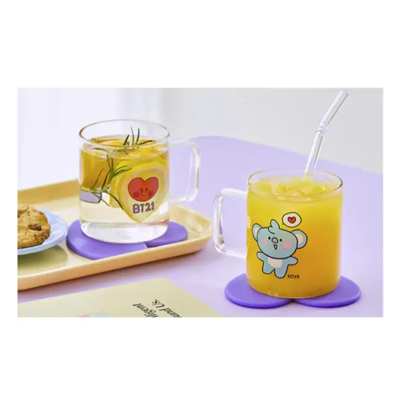 BT21 - Baby Glass Mug And Coaster Set - BT21 - Home & Living - Harumio