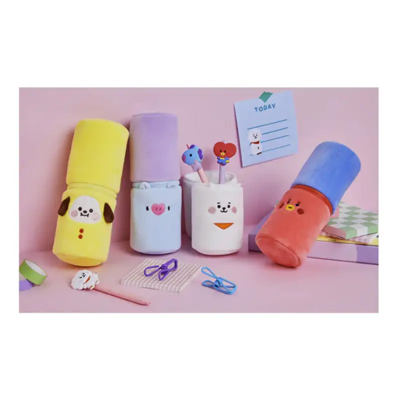 BT21 - Study With Me Face Pencil Case - BT21 - Stationery - Harumio BT21 - Study With Me Face Pencil Case - BT21 - Stationery - Harumio