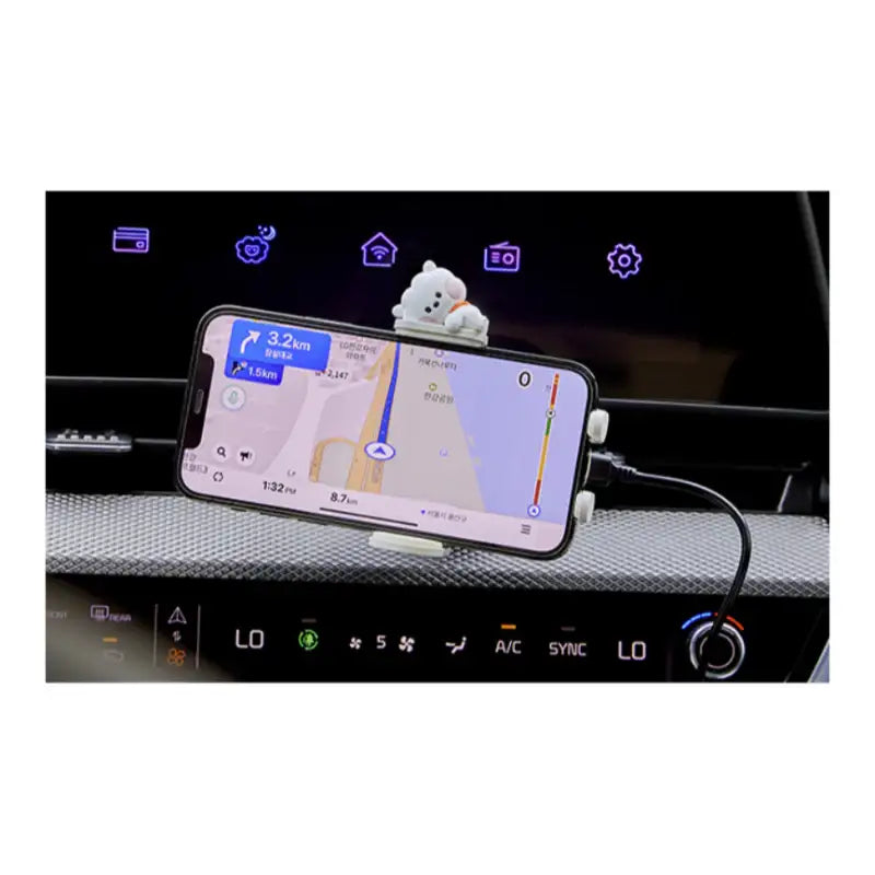 BT21 - Minini Car Smartphone Fast Charging Cradle - BT21 - Wireless Charger - Harumio BT21 - Minini Car Smartphone Fast Charging Cradle - BT21 - Wireless Charger - Harumio