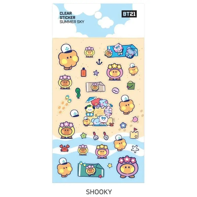 Monopoly x BT21 - Clear Sticker - Summer Sky - Monopoly - Accessories - Harumio Monopoly x BT21 - Clear Sticker - Summer Sky - Monopoly - Accessories - Harumio