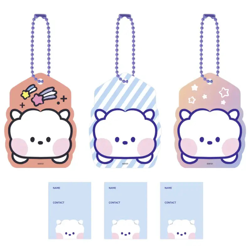 Monopoly x BT21 - Minini Name Tag Set - Monopoly - Accessories - Harumio Monopoly x BT21 - Minini Name Tag Set - Monopoly - Accessories - Harumio
