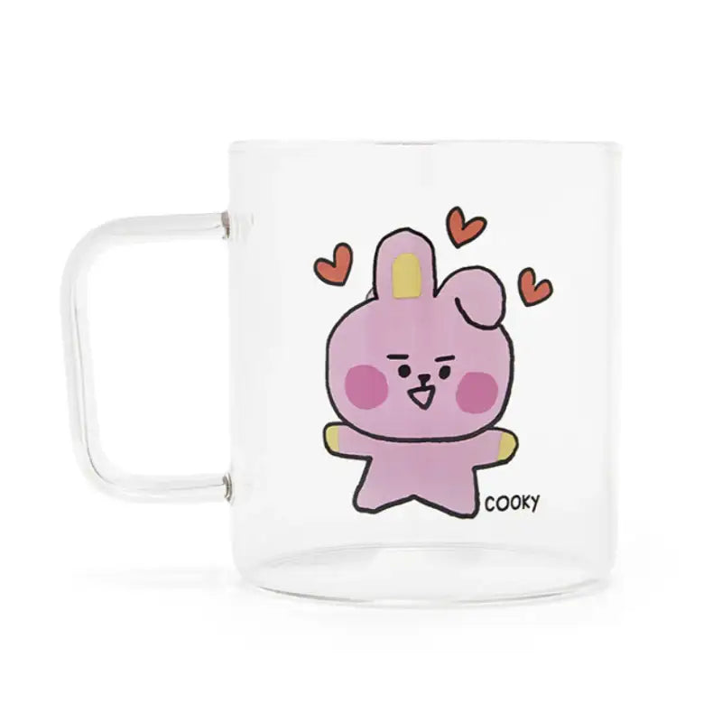 BT21 - Baby Glass Mug And Coaster Set - BT21 - Home & Living - Harumio BT21 - Baby Glass Mug And Coaster Set - BT21 - Home & Living - Harumio
