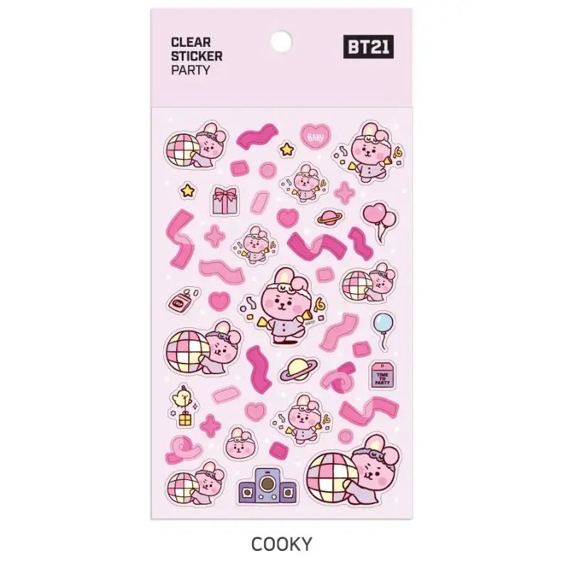 Monopoly x BT21 - Clear Sticker - Party - Monopoly - Accessories - Harumio Monopoly x BT21 - Clear Sticker - Party - Monopoly - Accessories - Harumio