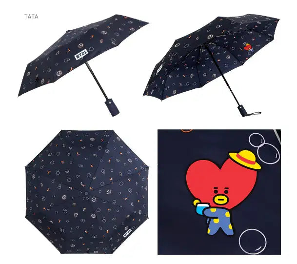 BT21 x Monopoly - Dolce Safety Automatic Folding Umbrella - Monopoly - Umbrella - Harumio BT21 x Monopoly - Dolce Safety Automatic Folding Umbrella - Monopoly - Umbrella - Harumio