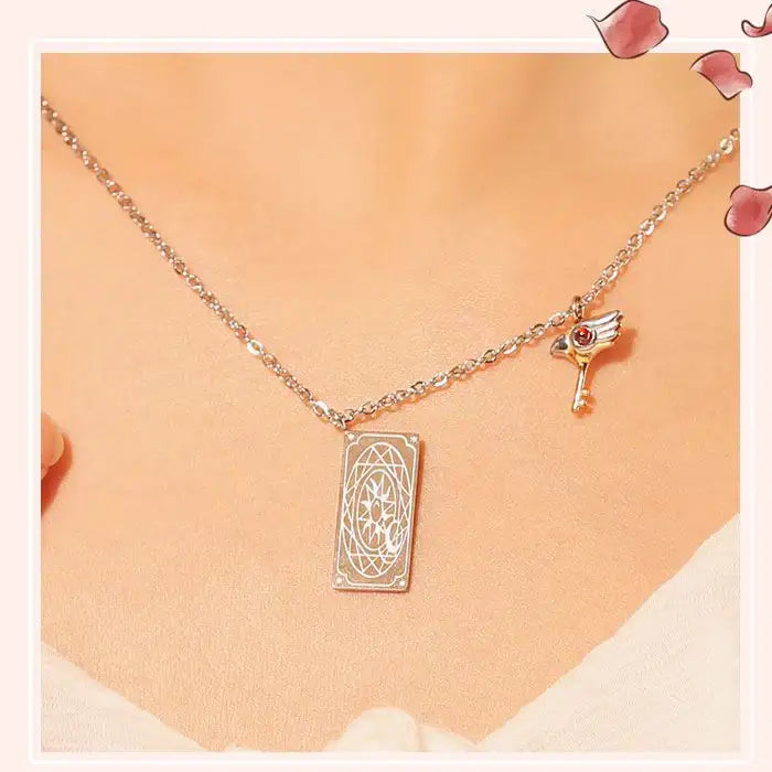 OST x Cardcaptor Sakura - Card Key Steel Necklace - OST - Jewelry - Harumio OST x Cardcaptor Sakura - Card Key Steel Necklace - OST - Jewelry - Harumio