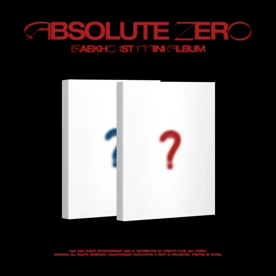 BAEKHO - Absolute Zero : Mini Album Vol. 1 - Pledis Entertainment - Album - Harumio