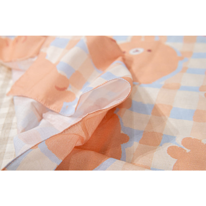 Molang - Caramel Checkered Handkerchief