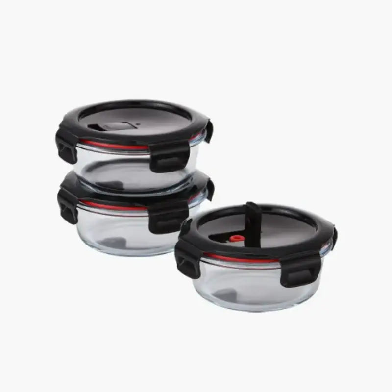Neoflam - Neovent Round Container 400ml Set Of 3 - Neoflam - Food Container - Harumio