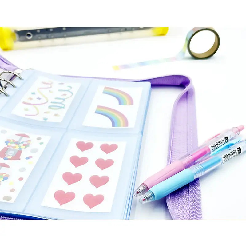 Yudaeng - A5 - 6 Hole Diary Translucent PVC Storage Inlay - Yudaengdotcom - Binder Pockets - Harumio Yudaeng - A5 - 6 Hole Diary Translucent PVC Storage Inlay - Yudaengdotcom - Binder Pockets - Harumio