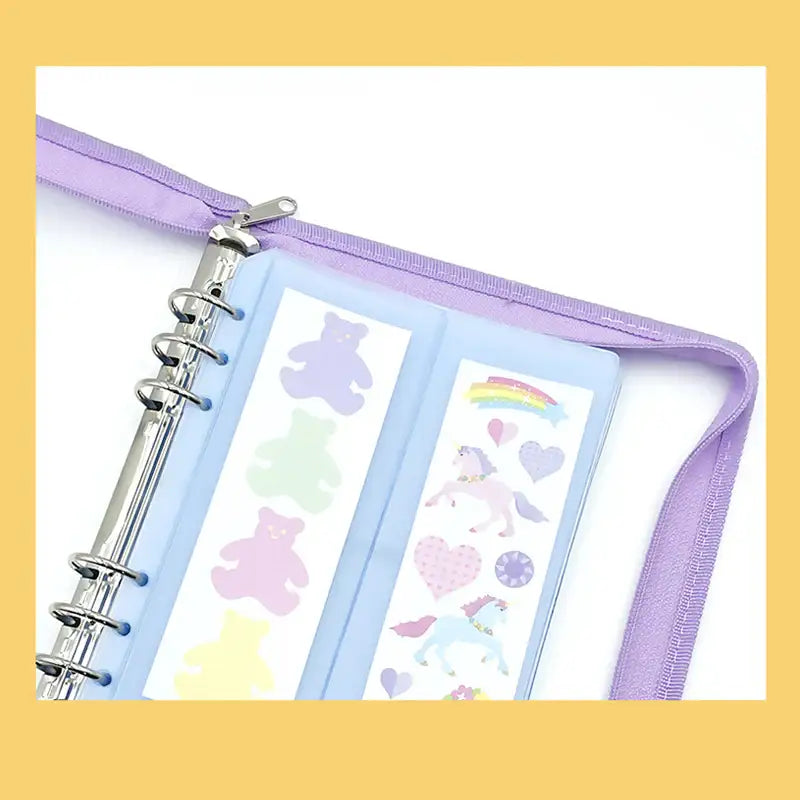 Yudaeng - A5 - 6 Hole Diary Translucent PVC Storage Inlay - Yudaengdotcom - Binder Pockets - Harumio Yudaeng - A5 - 6 Hole Diary Translucent PVC Storage Inlay - Yudaengdotcom - Binder Pockets - Harumio