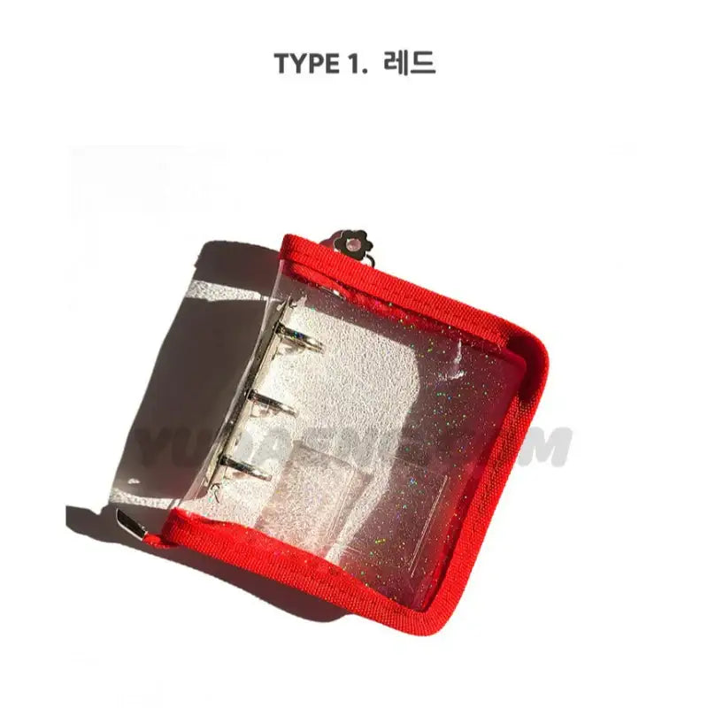 Yudaeng - Glitter Mini 3 Holes Diary Zipper Pouch Cover - Yudaengdotcom - File Storage - Harumio