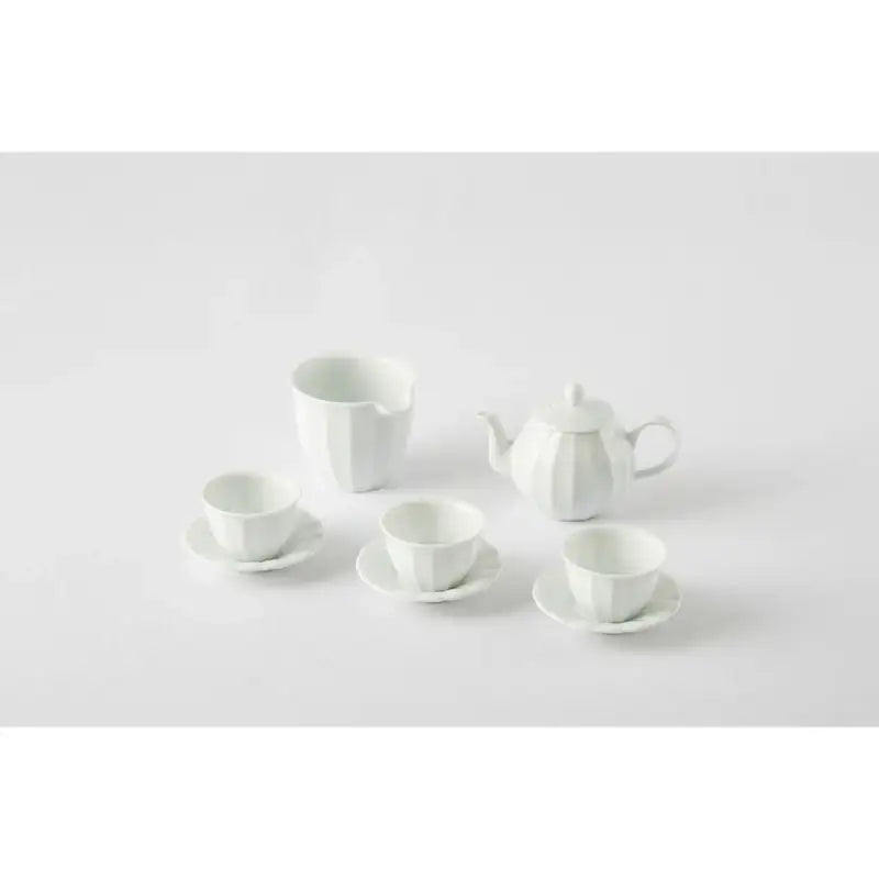 Chaora - White Porcelain Angle Tea Set (3 Pax) - Chaora - Tableware - Harumio Chaora - White Porcelain Angle Tea Set (3 Pax) - Chaora - Tableware - Harumio