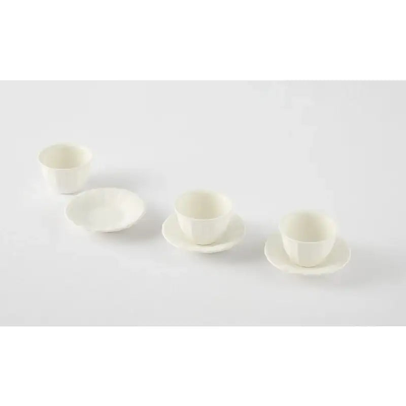 Chaora - White Porcelain Angle Tea Set (3 Pax) - Chaora - Tableware - Harumio Chaora - White Porcelain Angle Tea Set (3 Pax) - Chaora - Tableware - Harumio