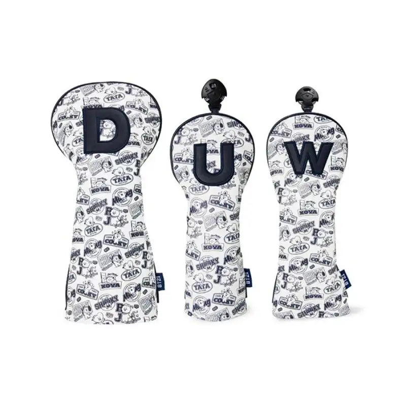 BT21 - Hole in One Blue Pattern Golf Head Cover Set - LINE FRIENDS - Sport Goods - Harumio