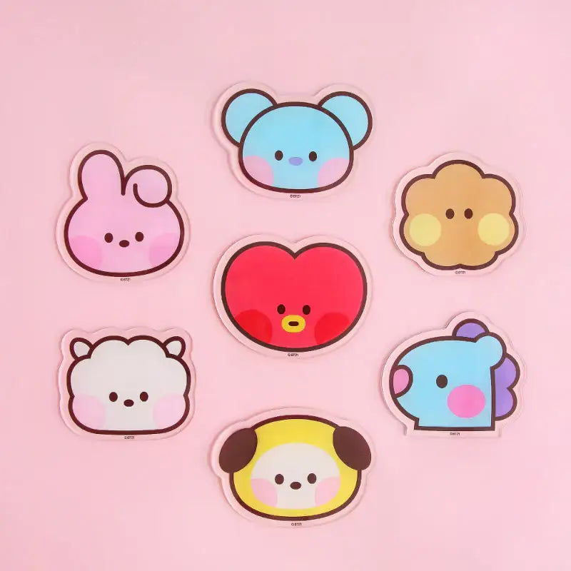 NARA HOME DECO X BT21 - Minini Face Acrylic Coaster - NARA HOME DECO - Coasters - Harumio
