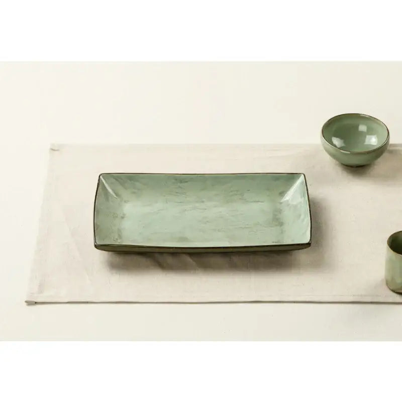 Chaora - Celadon Rectangle Plate - Chaora - Tableware - Harumio Chaora - Celadon Rectangle Plate - Chaora - Tableware - Harumio