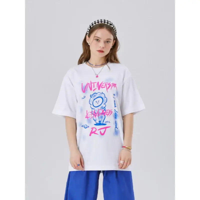 BT21 - Utopia Short Sleeve T-shirt - LINE FRIENDS - T-Shirt - Harumio BT21 - Utopia Short Sleeve T-shirt - LINE FRIENDS - T-Shirt - Harumio