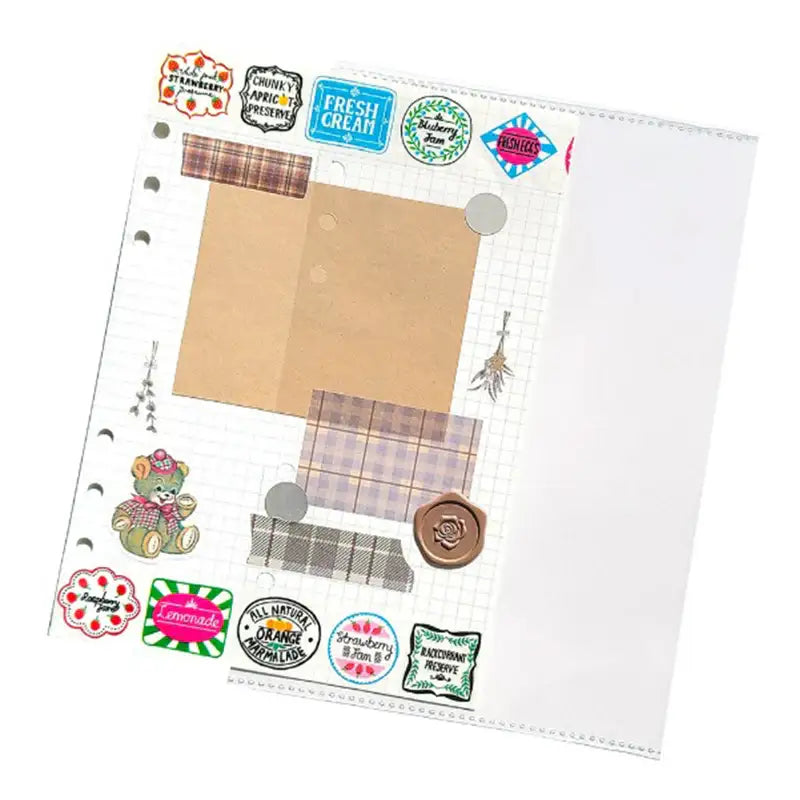 Yudaeng - A5 - 6 Hole Diary Clear Storage Inlay Protection - Yudaengdotcom - File Storage Inlay - Harumio