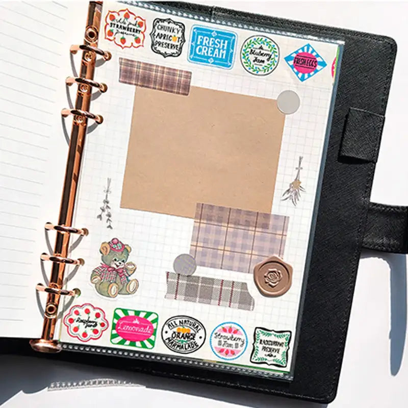 Yudaeng - A5 - 6 Hole Diary Clear Storage Inlay Protection - Yudaengdotcom - File Storage Inlay - Harumio