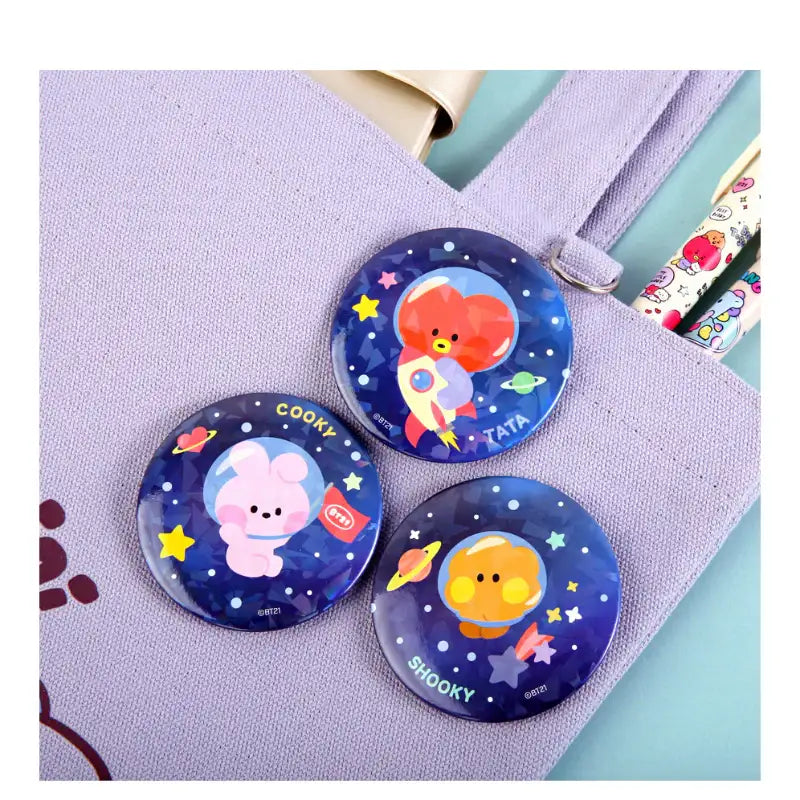 Monopoly x BT21 - Can Badge - Space - Monopoly - Badges - Harumio