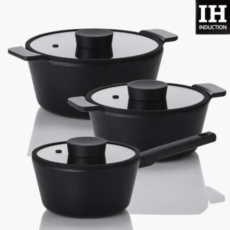 Neoflam - Vulcam Pot Set Of 3 - Neoflam - Stock Pot - Harumio