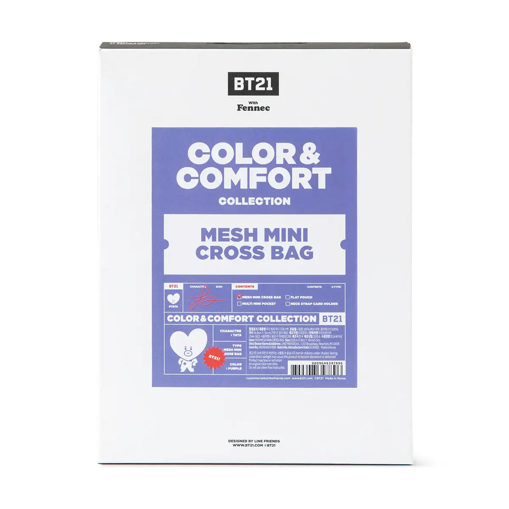 BT21 x Fennec - Mesh Mini Cross Bag - BT21 - Bag - Harumio BT21 x Fennec - Mesh Mini Cross Bag - BT21 - Bag - Harumio