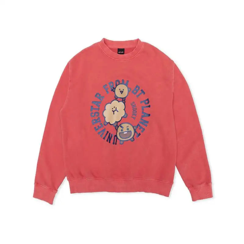 BT21 - Garment Dyeing Sweatshirt - LINE FRIENDS - Clothing - Harumio BT21 - Garment Dyeing Sweatshirt - LINE FRIENDS - Clothing - Harumio