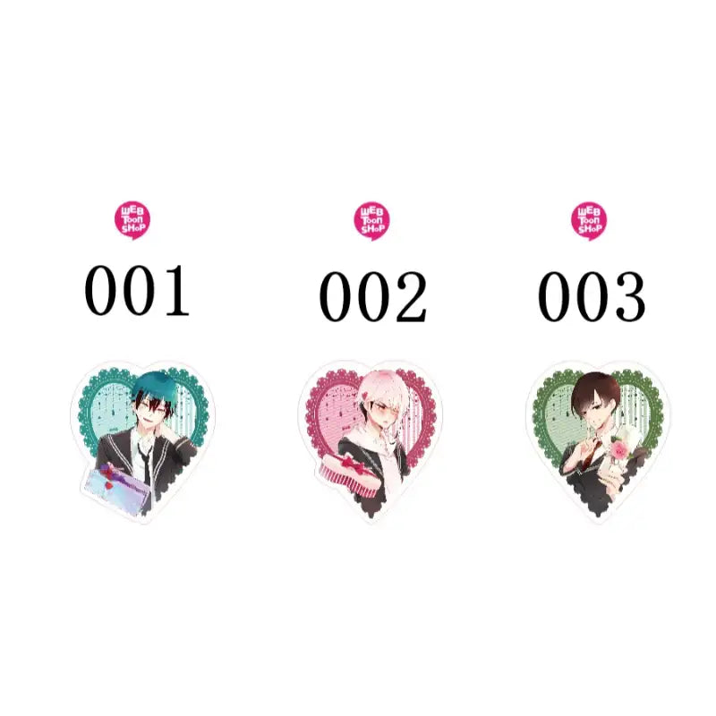 Excuse Me, but the World Will Be Gone for a While - White Day Edition Acrylic Badges - Webtoon Shop - Badge - Harumio