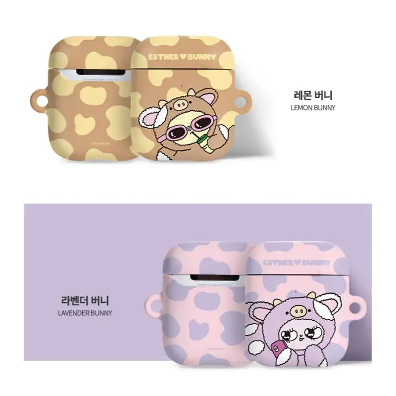 Esther Bunny - AirPods Hard Case - Cow Series - Esther Bunny - AirPods Case - Harumio