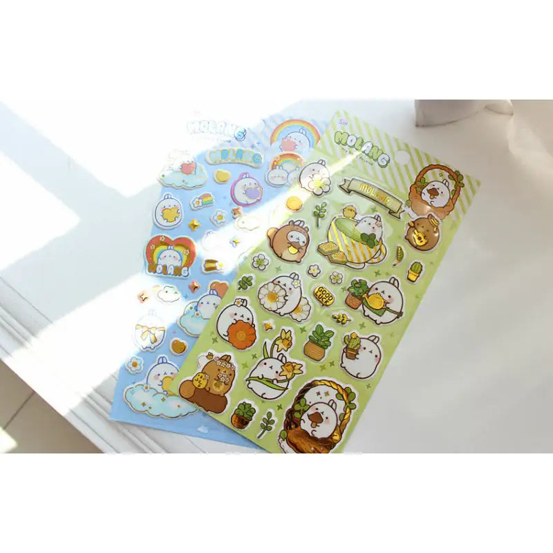 Molang - Gold Box Sticker - Molang - Decorative Stickers - Harumio
