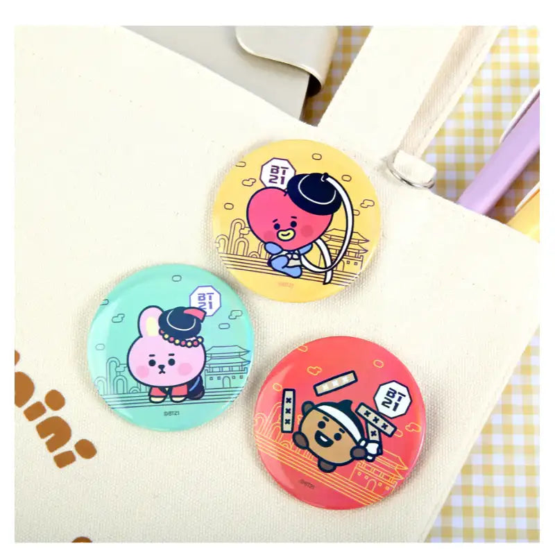 Monopoly x BT21 - Can Badge - Hanbok - Monopoly - Badges - Harumio