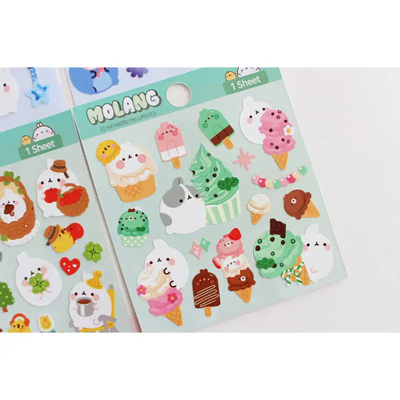Molang - Diary Deco Stickers - Molang - Decorative Stickers - Harumio Molang - Diary Deco Stickers - Molang - Decorative Stickers - Harumio