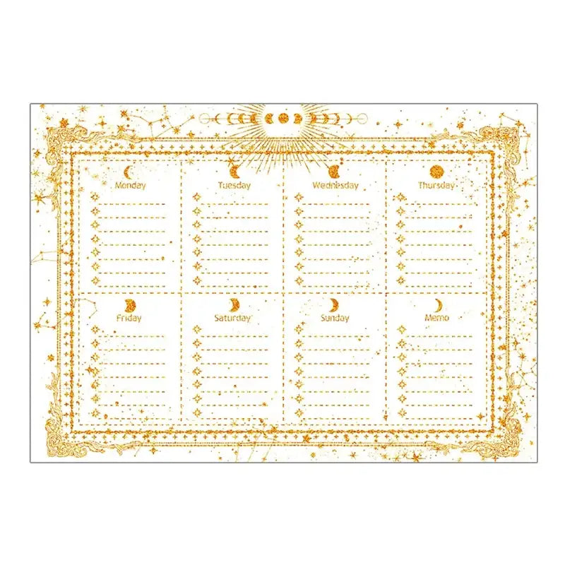 Libet - A5 Moon Weekly Memo Notepad - Libet - Stationary - Harumio